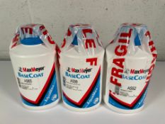 Three Max Meyer Base Coats A985 Strong Black, A099 Extra Fine Lens Aluminium and A552 Bright Red - 1