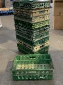 Ten Assorted Stacking and Nesting Crates.