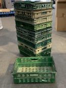 Ten Assorted Stacking and Nesting Crates.