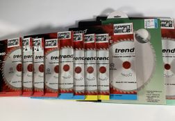 A Mixed lot of Trend Tungsten Carbide Tipped Sawblades, including CSB/30024, CSB/16024, CSB21524 and