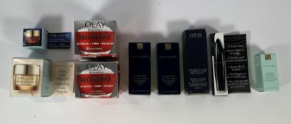 Mixed cosmetic lot including Estee Lauder Double Wear 30ml, Dior Forever Skin Glow 30ml and more. As