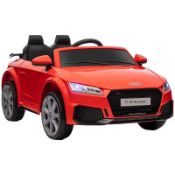 HOMCOM Audi TT Licensed RS Roadster Red, Ride On Car 12V, Suitable for Kids 3-6, Boxed (370-079V70RD