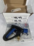 Five Nilfisk Ergo 2000 Spray Gun Handles (some damage to some packaging).