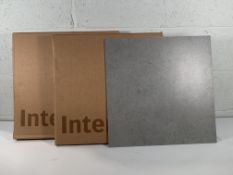 Interface Textured Stones Medium Concrete Luxury Vinyl Tiles (Qty: Two Packs, Pack Size: 2.50m²). As