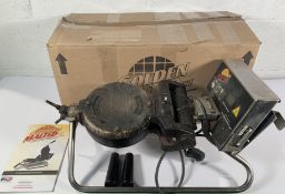 Pre-owned Golden Malted Waffle Maker RTP200, 1300w, 50-60Hz, 220v-240v, untested, boxed with manual.