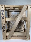 Heavy Duty Hand Carved Balinese Design Parasol Base, White and Light Brown. As New. (Bas-17-Brown)