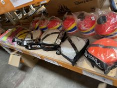 Six Essential Saucer Cones (set of 50 x 6), 40 Adult Mesh Training Bibs (orange, purple, Red and yel