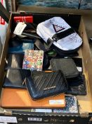 A box of purses/wallets.