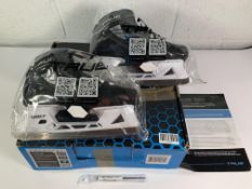 True Catalyst 5X4 Goalie Ice Skating/Hockey Boots, Size 9, Width W, Item As New, Outer Box Tatty.