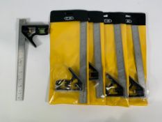 Five C.K Heavy Duty Combination Squares T3581. As new. (damage to packaging)