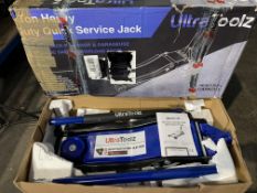 Ultra Toolz 4 Ton Heavy Duty Hydraulic Quick Service Garage Jack With Rapid Pump, 75-500MM, Boxed (O
