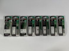 Mixed lot of Eight Trend CRAFTPRO Two Flute Straight Router Cutters, sizes are 19.1mm, 25mm and 50mm