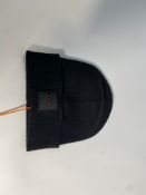 Boss Beanie hat in black with tags.