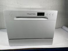 Russell Hobbs RHTTDW6W Freestanding Compact Dishwasher (item has a minor dent to the top left corner