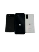 Three Samsung smartphones sold for parts (All Google account locked, sold for parts only).