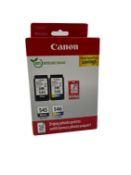 Eight as new Canon PG-545 Black & CL-546 Colour Ink Cartridge + Photo Paper Value Packs (EAN: 871457