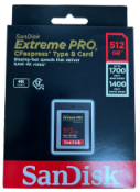 As new SanDisk 512GB Extreme PRO CFexpress Type B Card (EAN: 619659180881).