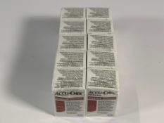 Ten Boxes of Accu-Chek Performa 1x2.5ml Control 1, 1x2.5ml Control 2 (REF: 05078164001) As new (EXP: