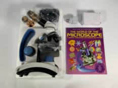 AmScope M162 Series Portable Compound Microscope Kit 40X-1000X with World of the Microscope Book (97