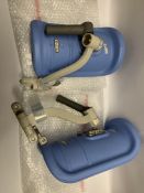 Two Hillrom Calf Support Pad and Arm Assembly. As New.