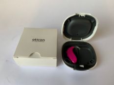 Oticon Xceed Play 1 BTE UP (REF: 214285) Pink. As new (1 Hearing Aid included)