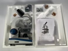 AmScope M150C Series Portable Compound Microscope Kit 40X-1000X. As new.