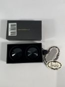 Bordelle 24k Gold Plated Black O Enamel Nipplets.