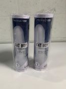Two Perfect Fit Brand - Fat Boy - Original Penis Extender Sleeve - Ultra Fat 7.5 Inch - Clear