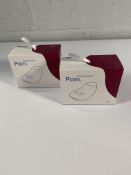 Two Dame Pom Flexible Vibrators, Plum.