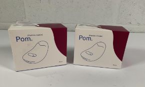 Two Dame Pom Flexible Vibrators, Plum.
