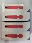 Four Hot Powerful Personal Wand Massagers, Quiet Vibration For Maximum Pleasure, USB Recharable, 100