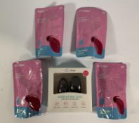 Four Satisfyer Air Pulse Simulators and A Remote Controlled Vibrating Egg Vibrator, New.
