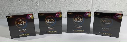 Four Boxes Of SKYN Selection Condoms Each box contains 30 + 5 to include 10 x original, 10 x Intense