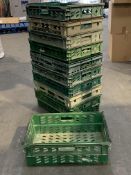 Ten Assorted Stacking and Nesting Crates.