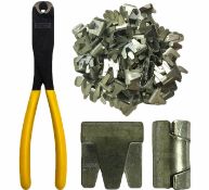 Four Forrest Heavy duty Wire mesh cliptool with 250 CT35 clips. As New. (Stock Image).