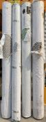 Four Rolls of Cushioned Cement Tile Design Vinyl Flooring - One Roll Quartz Grey 5.50 x 2.00/ One Ro