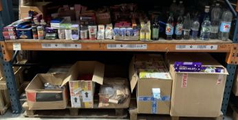 Two Shelves of Assorted Food Items