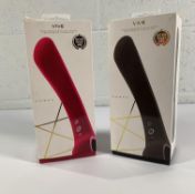 Two Vive Ombra Vibrators Black/Pink (Outer Boxes S