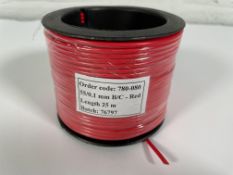 Sixty Flexible Wire, 55/0.10mm - Red - 25m.