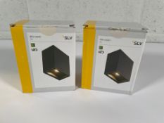 Two Big Quad LED Wall Luminaires (232435).