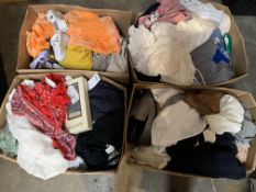Four boxes of as new Clothing and related to inclu