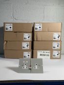 Eight Boxes of Electrak Floor Box 2 Gang 30mA RCD