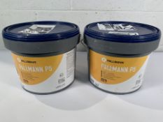 Two sealed Pallmann P5 tubs, 16kg per container (5