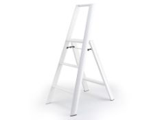 Ladder Metaphys Lucano 3 Step - White (stock image