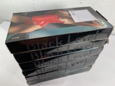 Six Black Level Elegant Red Vinyl Corsages with Un