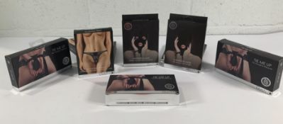 Three Ouch Adjustable Black Panty With Vibrating B