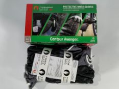 Seven Boxes of Tornado Protective Work Gloves, ten