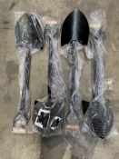 Four Wooden Handled Metal Pointed Spades