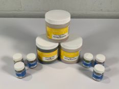 Nine Items by Spectrum Glazes for Pottery, 3x Brus