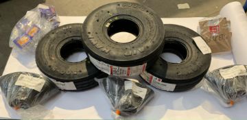 Aircraft Parts - Three Air Hawk Tyres 500 x 5-6 Pl